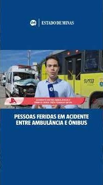Ambulância bate em ônibus do Move e deixa três feridos em BH