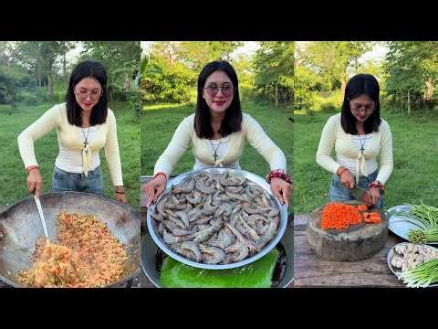 Cooking shrimp fried rice yummy recipe