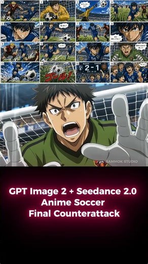 GPT Image 2 + Seedance 2.0 | Anime Soccer Final Counterattack #shorts