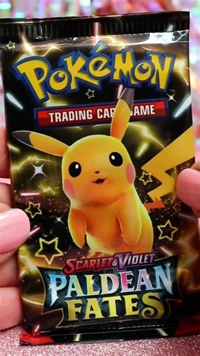 ASMR UNBOXING Pokemon Paldean Fates TCG Review ❤️#shorts #asmr #pokemon #tcg #trending #viral #fyp