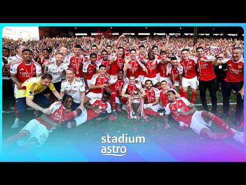 FULL TROPHY PRESENTATION: Arsenal lift the Premier League trophy for the first time in 22 years