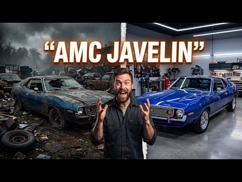 Blue AMC Javelin Abandoned Car Restoration From Ruins To Stunning Final Reveal