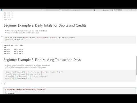 Understanding End-of-Day Processing Logic in Banking with Python