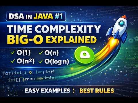 🔥 Time Complexity Explained (Big-O Notation) | DSA in Java #1