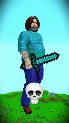 Steve Statue Build Battle Challenge 💀 #shorts #minecraft #minecraftbuilding