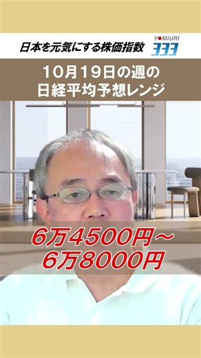 日経平均予想レンジは６万４５００円～６万８０００円【読売３３３】