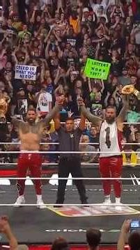 THE USOS GET IT DONE 🏆 JEY & JIMMY USO are your NEW WORLD TAG TEAM CHAMPS!! #WWERaw