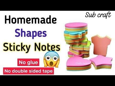 DIY Sticky Notes 🗒️ without double sided tape // How to make Sticky notes Shape at home 🏠 // amazing