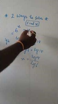 2 Easy Ways to Solve Exponential Equations | Find x (6^x = 18) #log #exponential