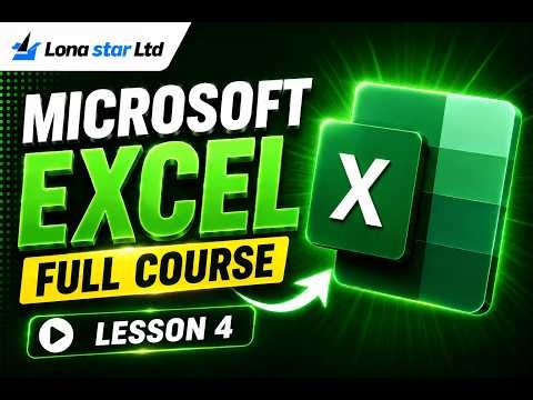 Microsoft Excel Full Course for Beginners | Learn Excel Step by Step | Lesson 4