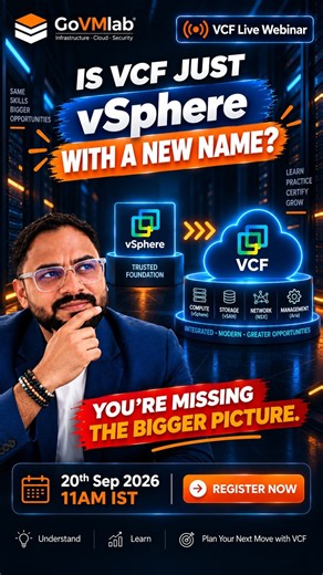 👉 Think VCF = vSphere? You’re Missing the Bigger Picture | Online Webinar | 20 Sept 2026 | 11am IST