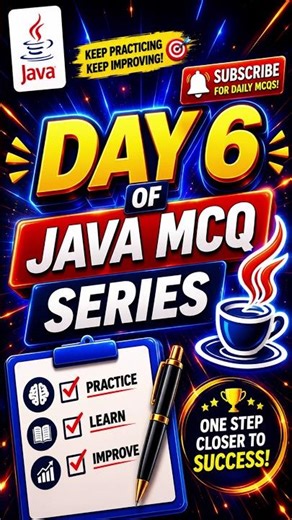Java MCQ Challenge Day 6 🚀 | Don’t Forget to Subscribe! #java #mcq #coding #Shorts