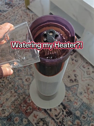 this remote control oscillating electric tower heater has so many features including adjustable temperature and humidification, which quickly heats up the room without drying the air! #electricheater #spaceheater #winteressentials #tiktokmademebuyit #dealdrops