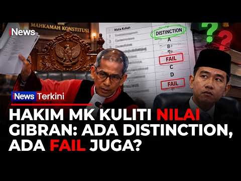 Kala Hakim MK Saldi Baca Nilai Gibran: Ada yang Distinction dan Di Bawah KKM? | iNews Terkini