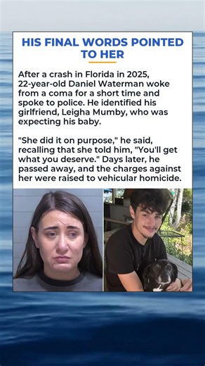 He woke from a coma just long enough to tell police: "She did it on purpose"