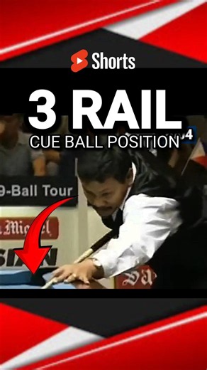 Efren Reyes use 3 rail cue ball position in 9 ball pool championship #efrenreyes
