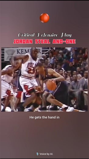Michael Jordan Critical Steal to And-One | Chicago Bulls vs New Jersey Nets (Overtime)