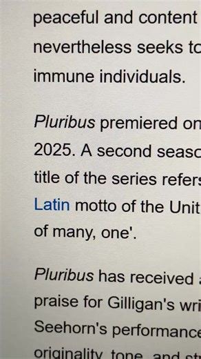Alien Virus 🦠 How strange this movie Pluribus (out of many comes One) November 7, 2025 | Gina Maria Colvin Hill