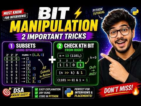 Bit Manipulation in Python | Subsets Using Bitmasking + Check Kth Bit Explained