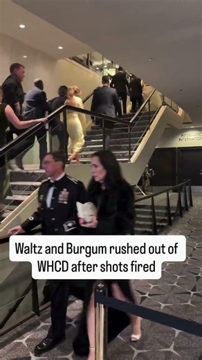Waltz, Burgum RUSHED out of WHCD after shots fired #shorts #us #breakingnews