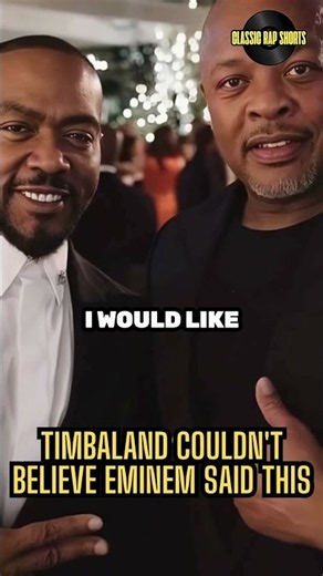 Timbaland COULDN'T BELIEVE Eminem Said This