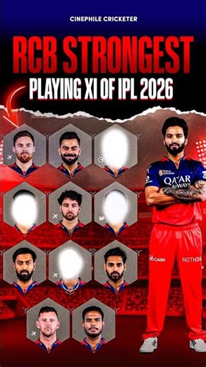 RCB Strongest Playing 11 for IPL 2026