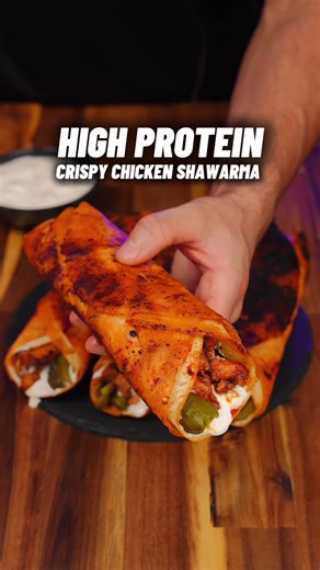 High Protein Crispy Chicken Shawarma Recipe