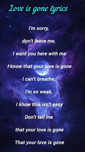 love is gone lyrics ~Dylan Matthew and SLANDER@lyrune.lyrics-I3p#lyrics#shorts