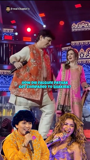 Why Is Falguni Pathak Being Compared to Shakira on Social Media? 👀 #falgunipathak #shakira