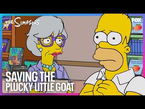 Homer Attempts To Save The Main Character Of A Children’s Book (ft. Emma Thompson) | The Simpsons