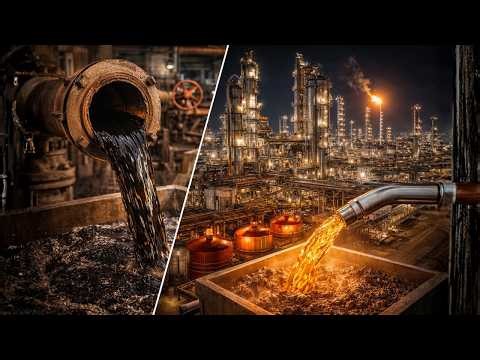 Inside the Oil Refinery: From Crude to Gasoline – Full 24-Hour Industrial Process