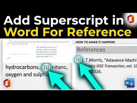 How To Add Superscript in Word For Reference | Superscript Reference Numbers in Word for Citations