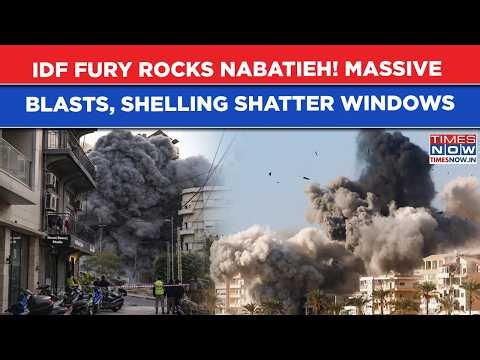 IDF Fury Rocks Nabatieh: Massive Blasts & Shelling Shatter Windows | Explosion In Lebanon's Khiam