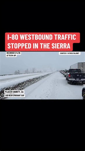 Traffic is a mess in the Sierra on this Sunday as folks head home from Lake Tahoe. This comes from Placer County. Courtesy: Patrick Maloney #California #Nevada | ABC7 News