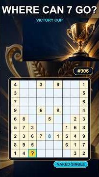 Can You Spot the Hidden Single? | Sudoku #906