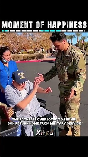 Heartwarming Reunions as Soldiers Return Home to Their Fathers ♥️ #shorts #happiness #soldier