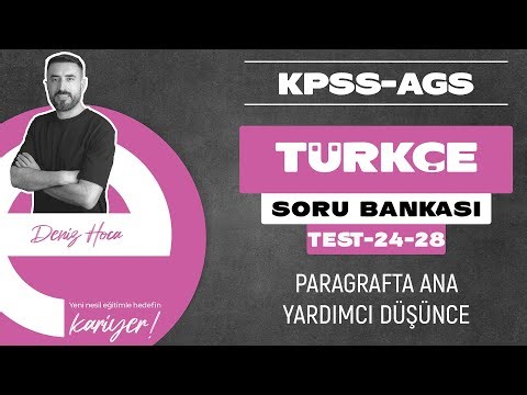 PARAGRAFTA ANA DÜŞÜNCE / YARDIMCI DÜŞÜNCE SORU ÇÖZÜMÜ / KPSS TÜRKÇE SORU BANKASI