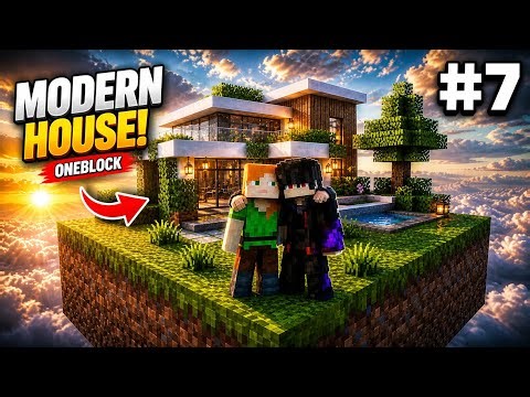 I Built a Luxury Modern House on OneBlock 😱 (Insane Upgrade!) #7