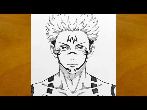 How to Draw Ryomen Sukuna Step by Step | Easy Anime Drawing