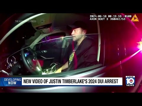 Police release video of Justin Timberlake's 2024 DUI arrest