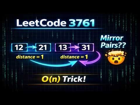 Minimum Absolute Distance Between Mirror Pairs Explained | LeetCode 3761 Java Solution