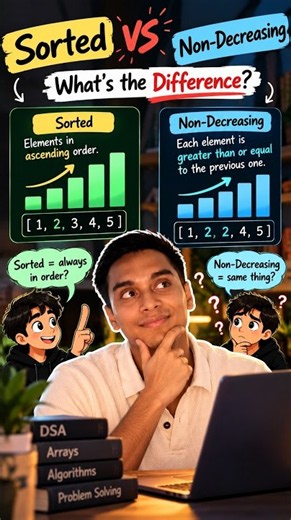 Sorted vs Non-Decreasing — What's the Difference? 🤔 | DSA