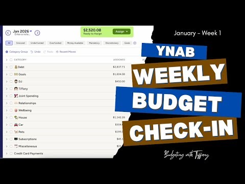 🥳 Weekly Budget Check-In 🥳 | Spending Review + Weekly Budgeting in YNAB | January 2026 - Week 1