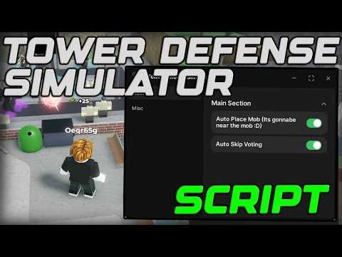[🟢UPDATE] Tower Defense Simulator Script Gui Auto Farm, Macro & Infinite Gems - Roblox 2026