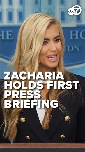 Katie Zacharia takes podium for first time as White House press secretary