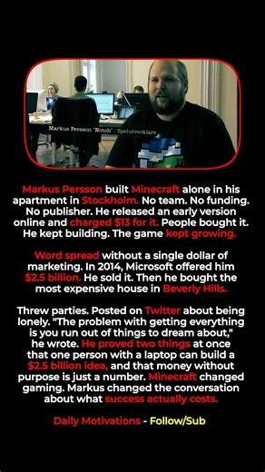 The Dark Truth Behind Minecraft’s Creator 😳 #minecraft #shorts