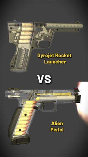 Gyrojet Rocket Launcher Vs Alien Pistol Animation