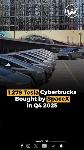 SpaceX Buys 1,279 Tesla Cybertrucks in Q4 2025 — Massive Fleet Move #tesla #spacex #trending