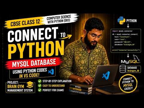 How to Connect Python with MySQL Database | CBSE Class 12 Python Project | VS Code