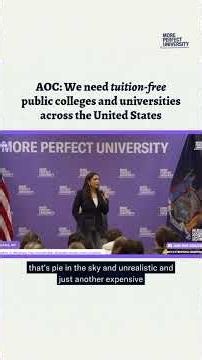 AOC Makes the Case for FREE Public College! #AOC #StudentDebt #LamontTyson